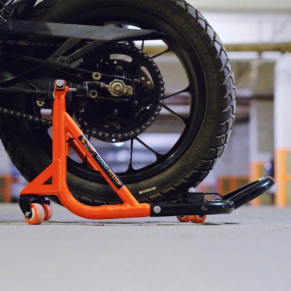 movable motorcycle stand