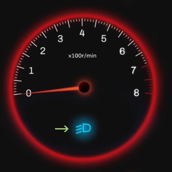 car headlight symbols