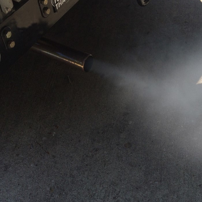 white smoke coming from tailpipe