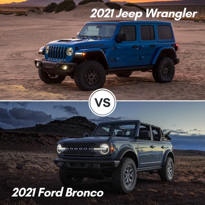 ford bronco vs jeep wrangler