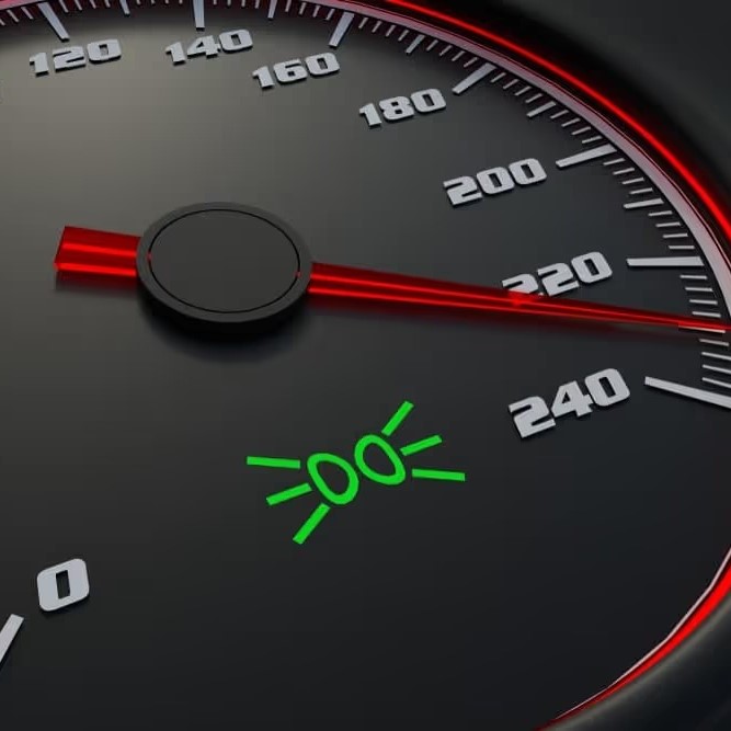 green light on dashboard