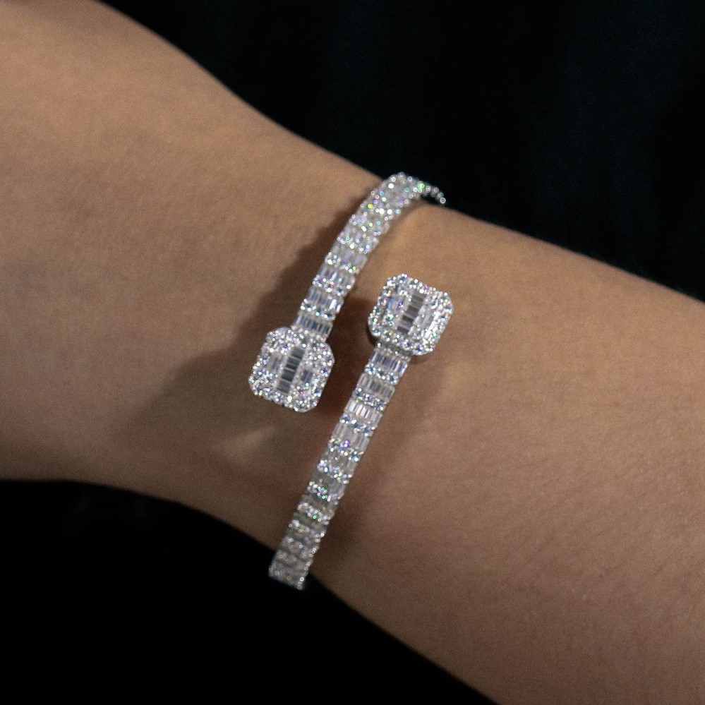 Moissanite Bangle: Wear It Solo or Stack for a Luxe Look