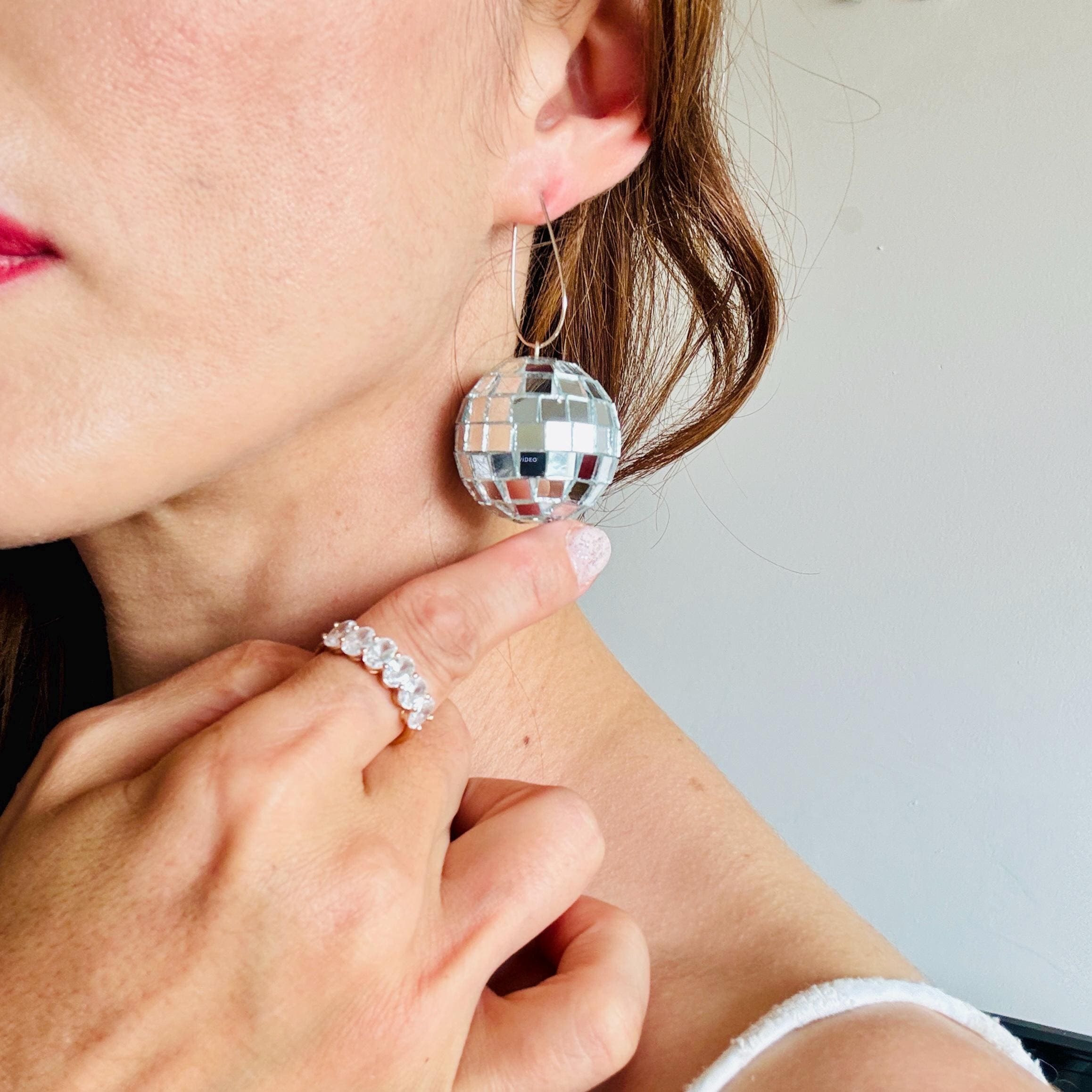 disco ball earrings