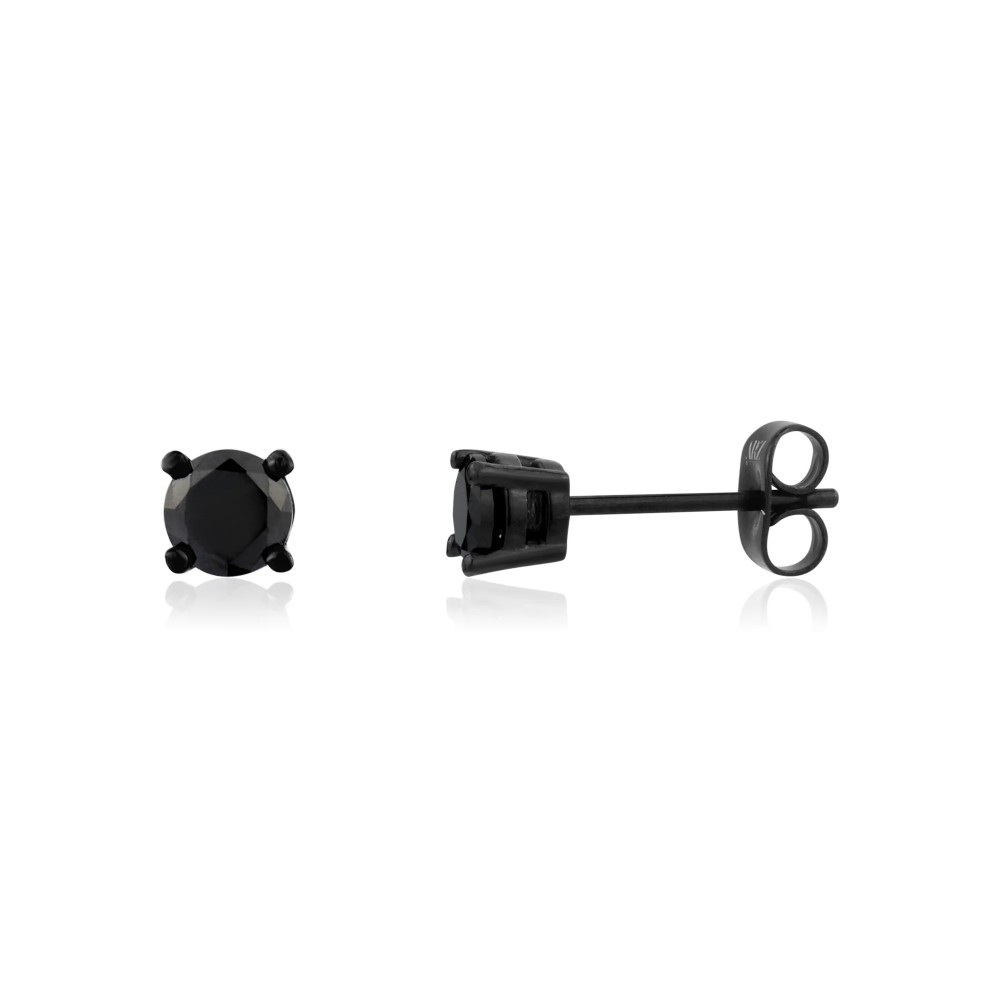 black stud earrings
