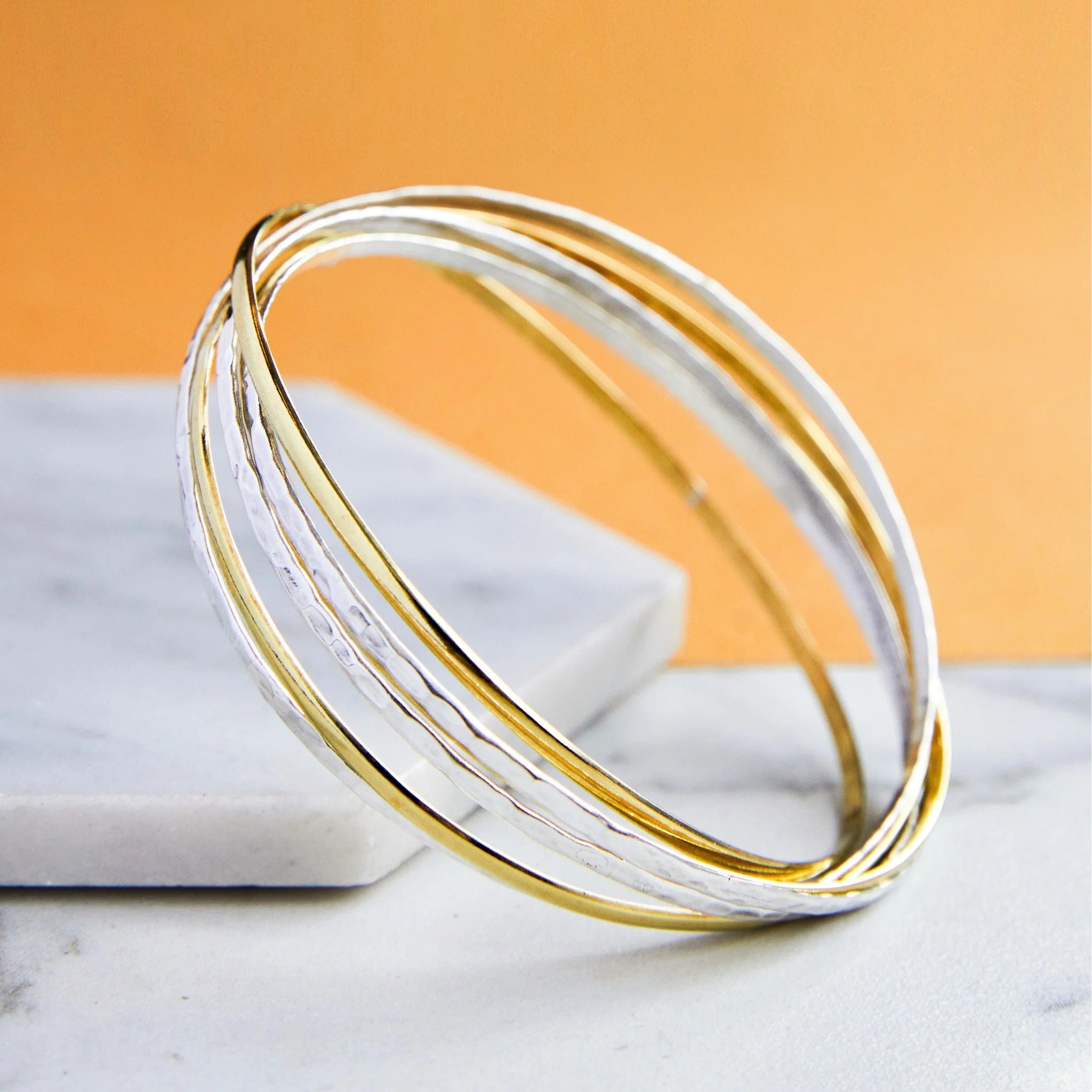 gold and silver bangle