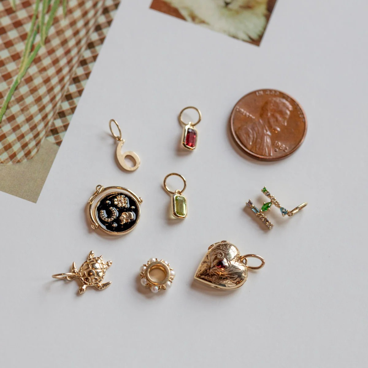 solid gold charms