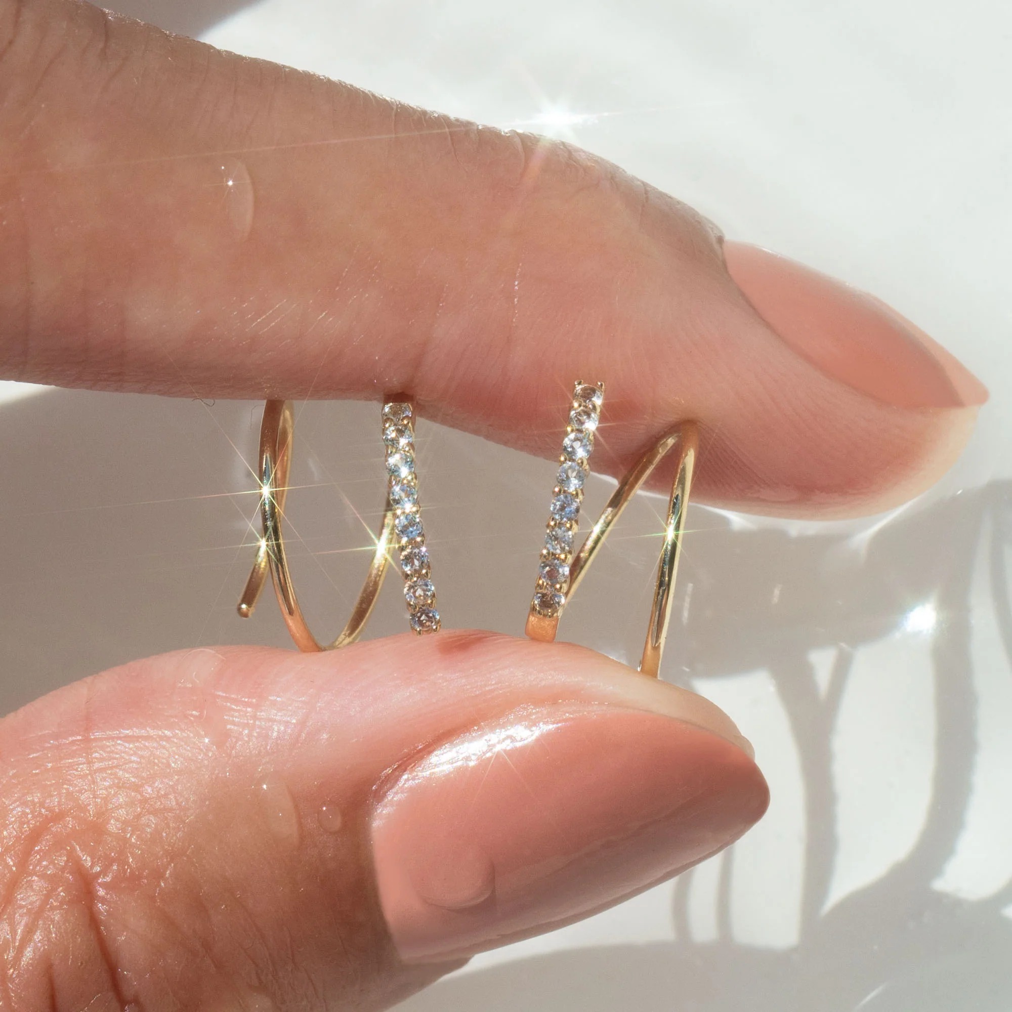 double piercing earrings