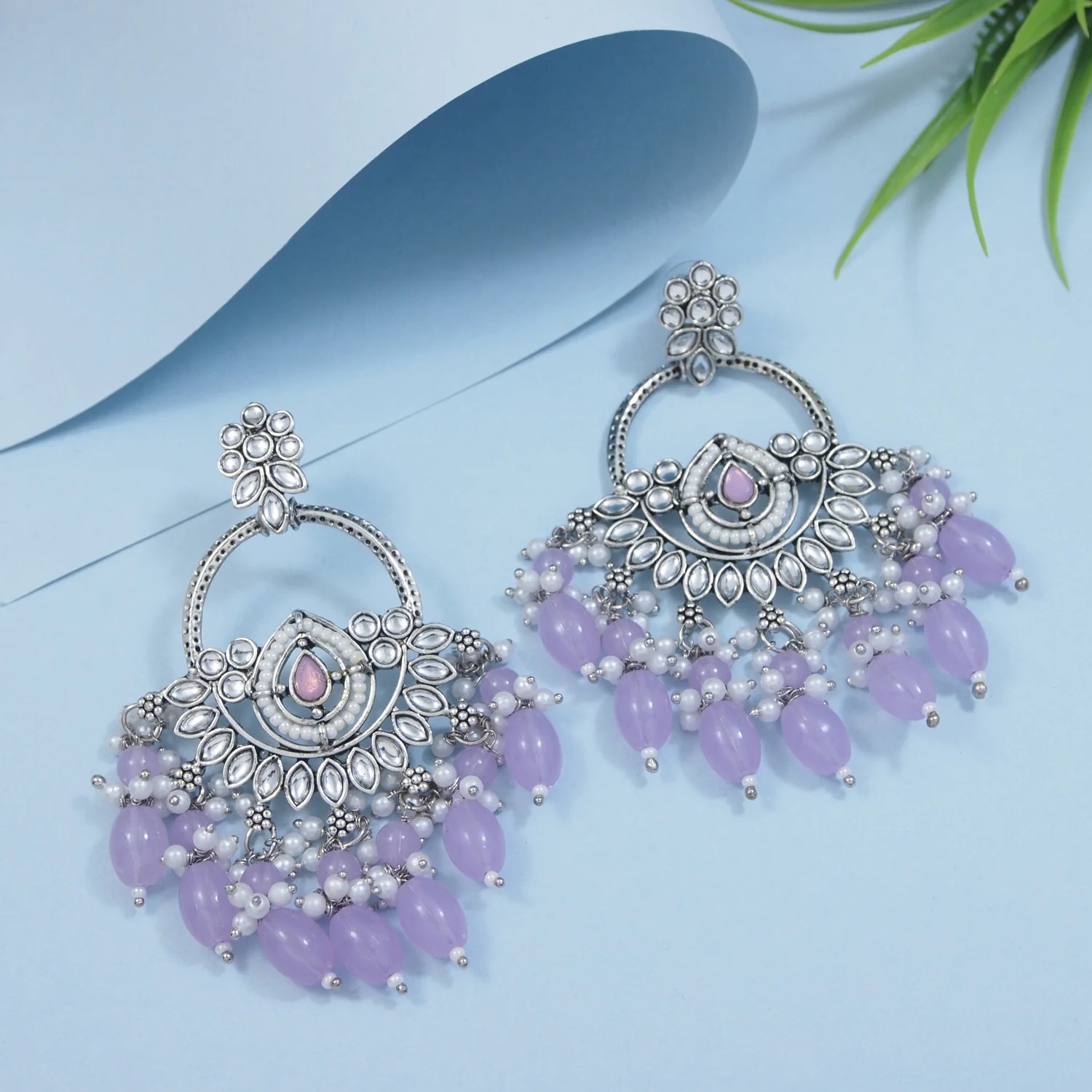 purple earrings