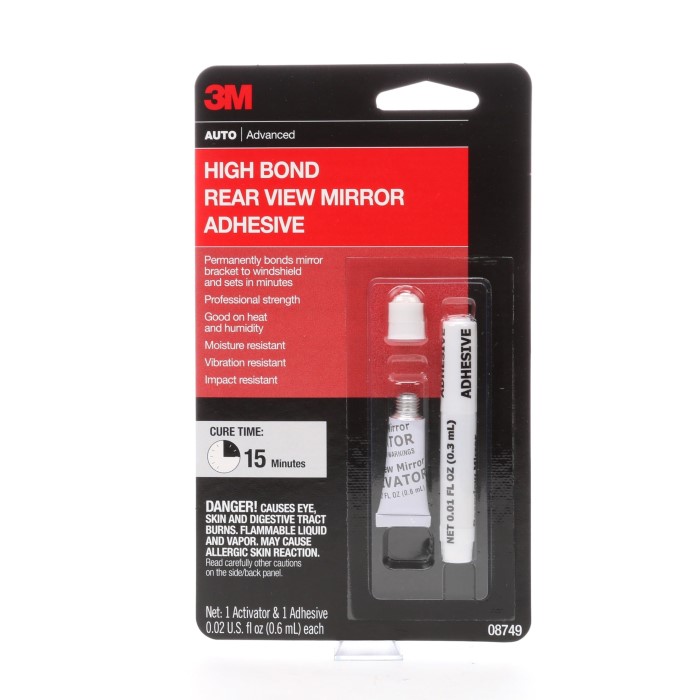 glue for rearview mirror