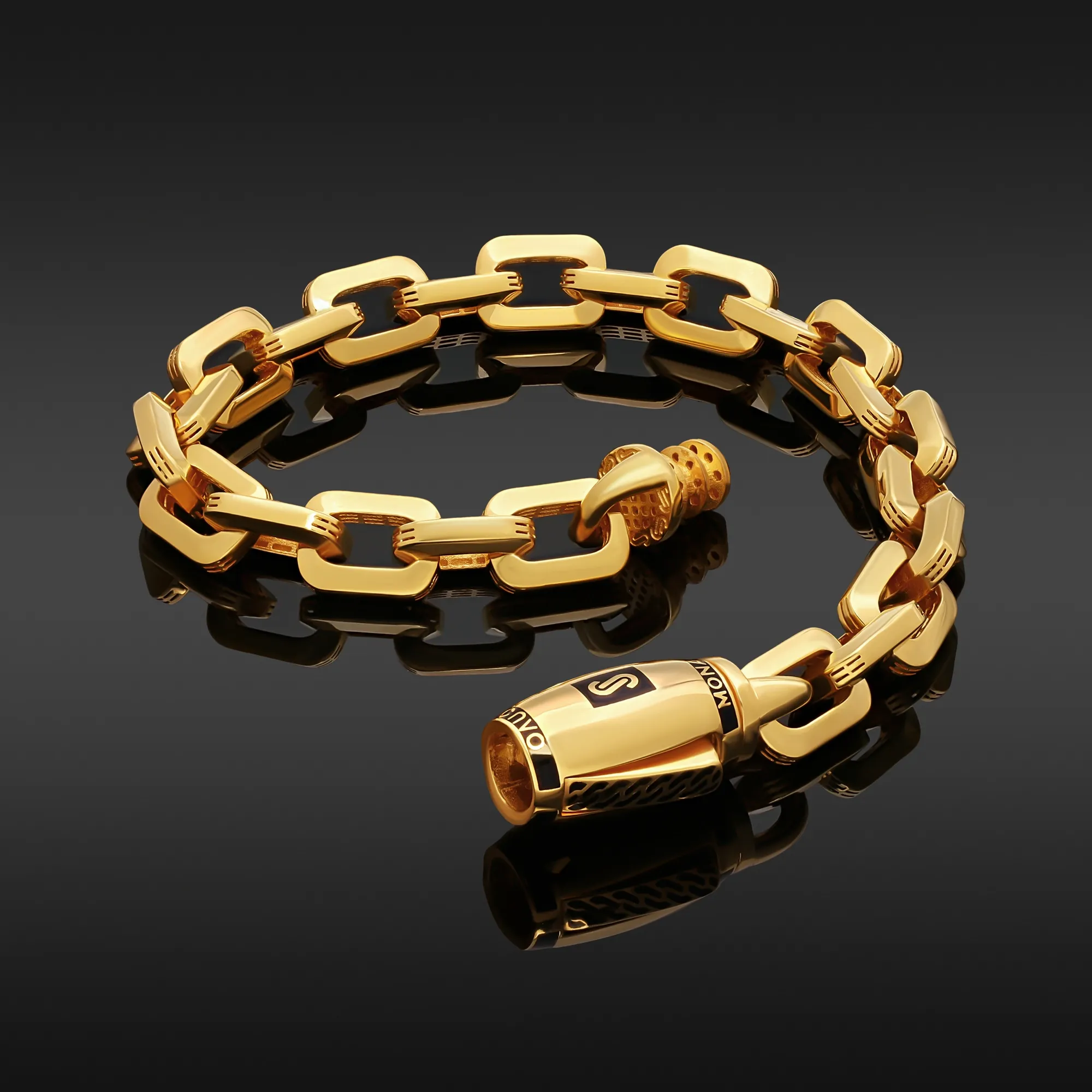 mens bracelets gold