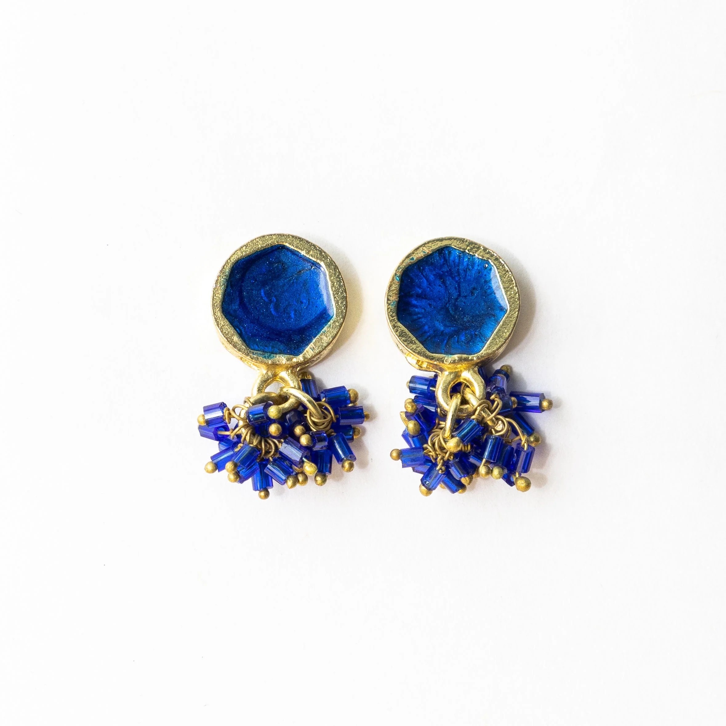 blue earrings