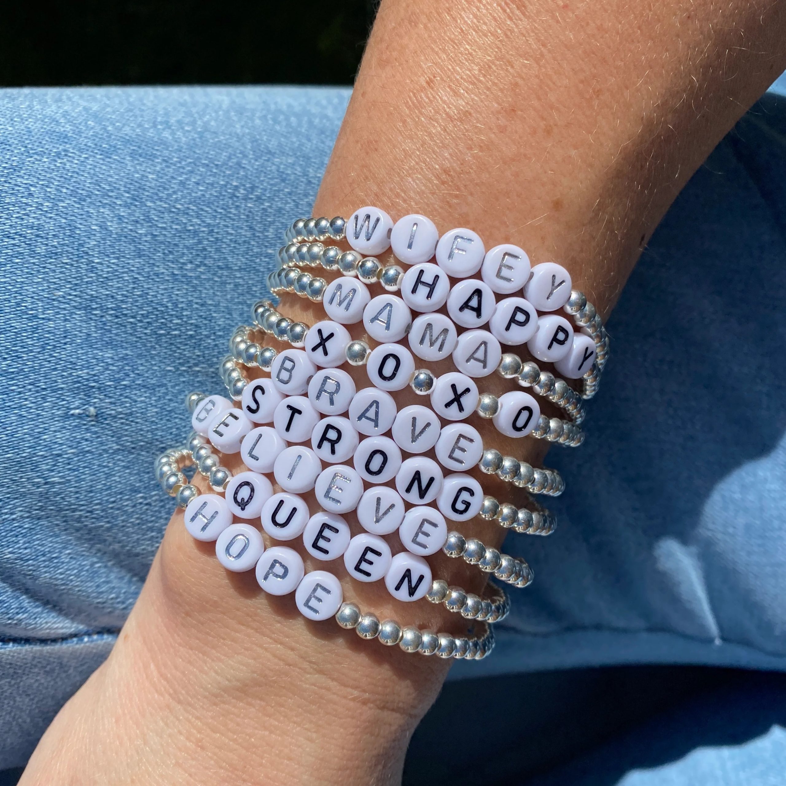 word bracelets