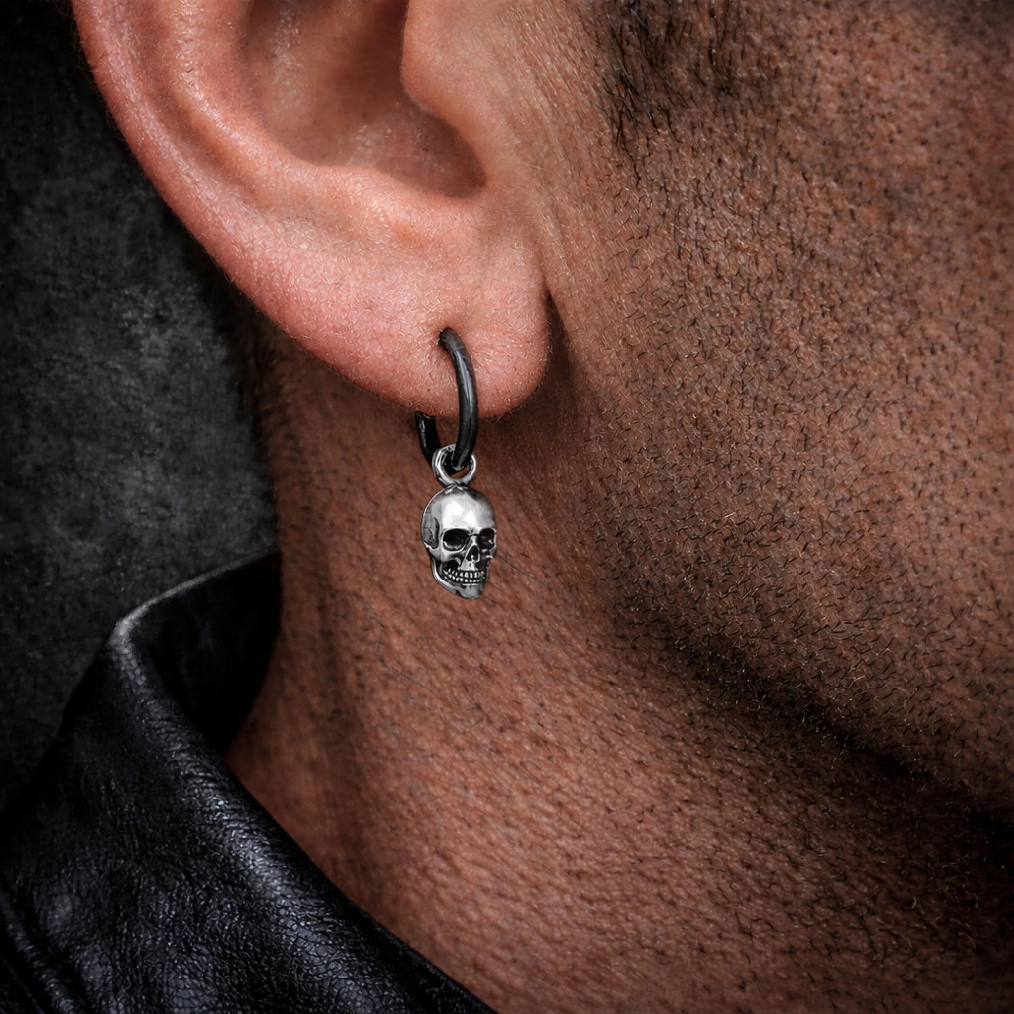 men hoop earrings