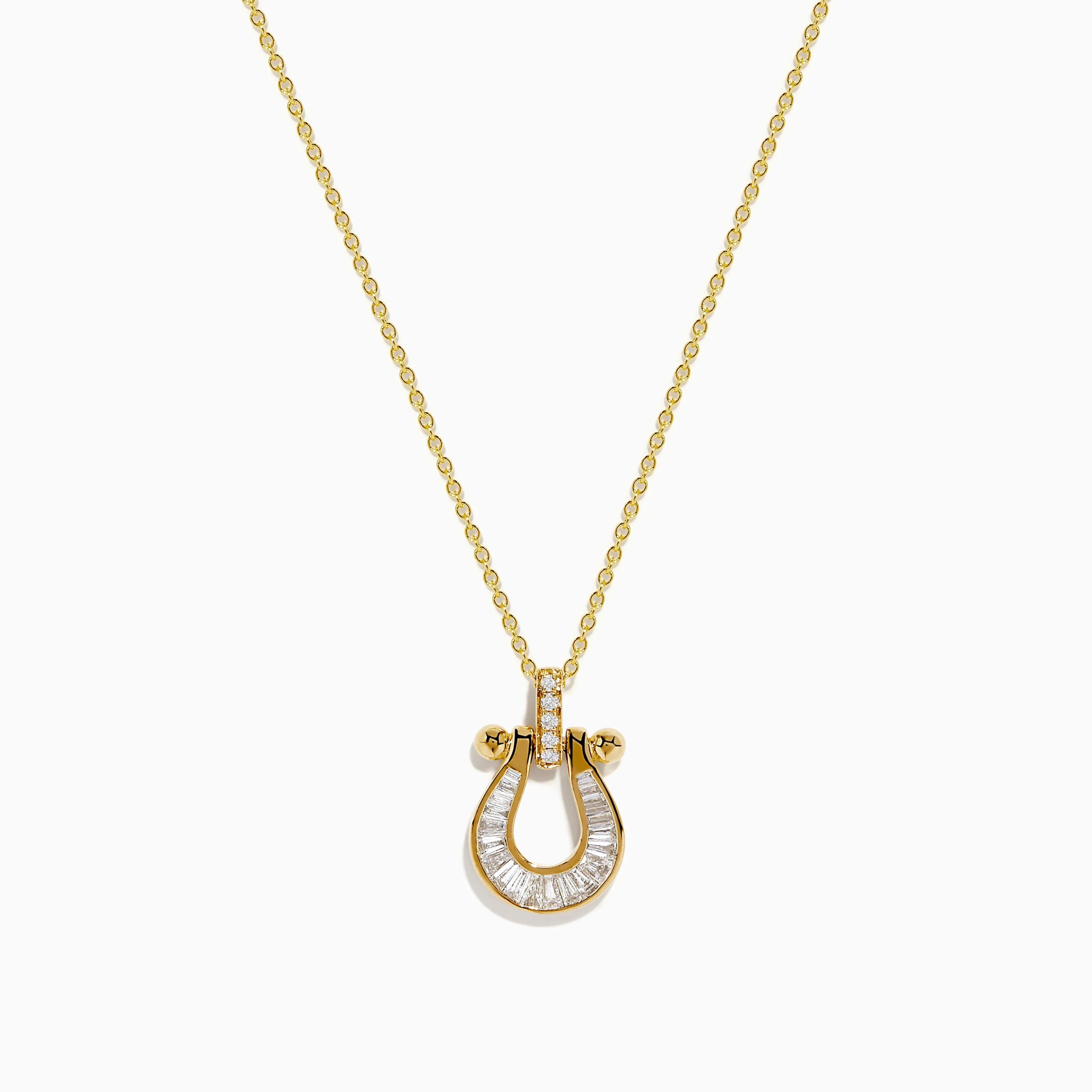 horseshoe pendant gold