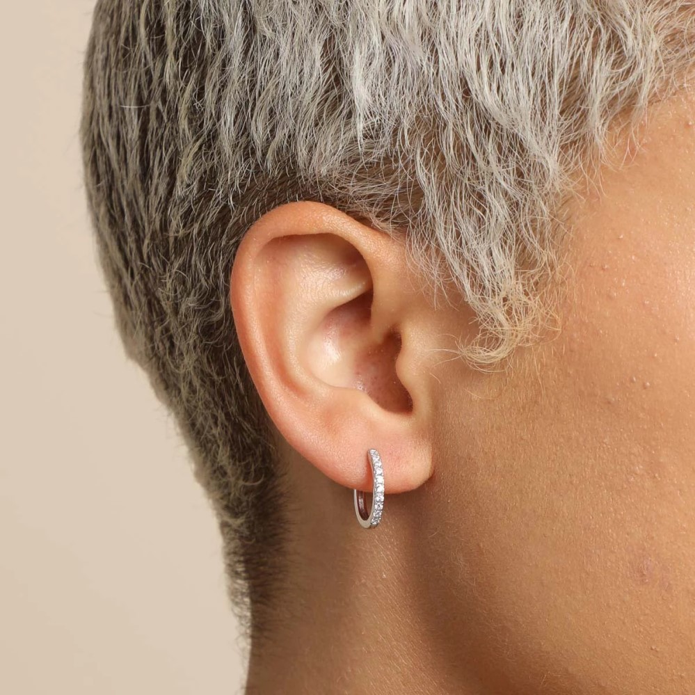 small silver hoop earrings