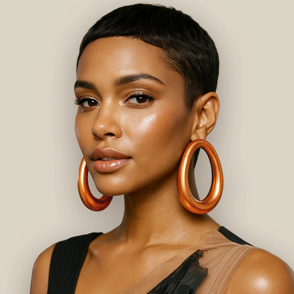 chunky hoop earrings