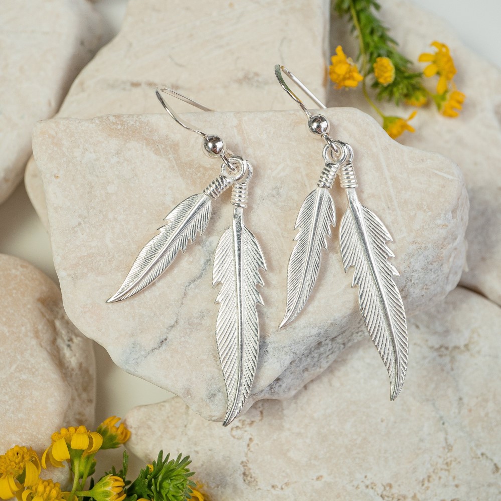 feather earrings