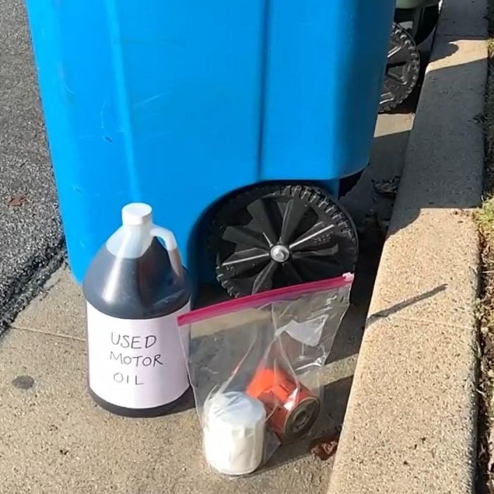 how to dispose of car oil