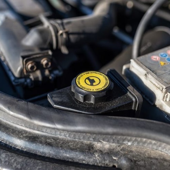where does power steering fluid go