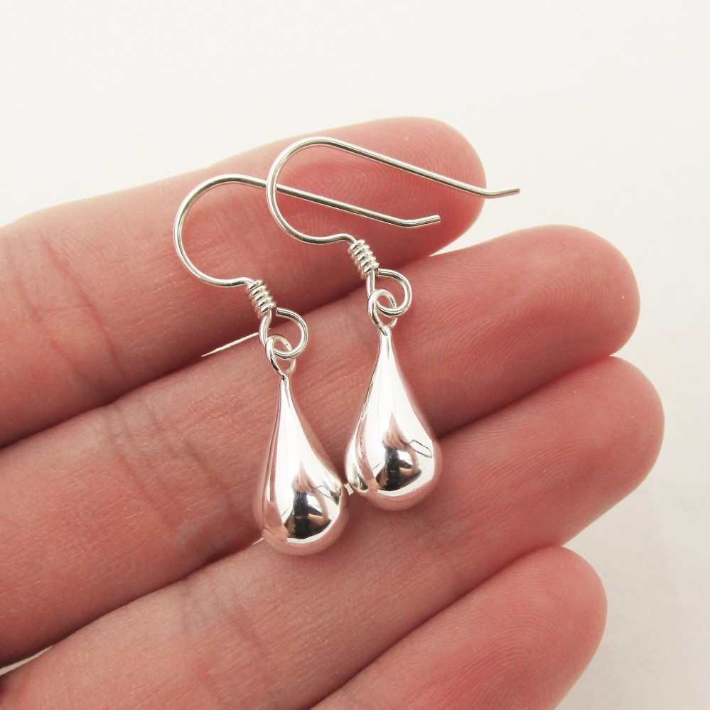silver drop earrings