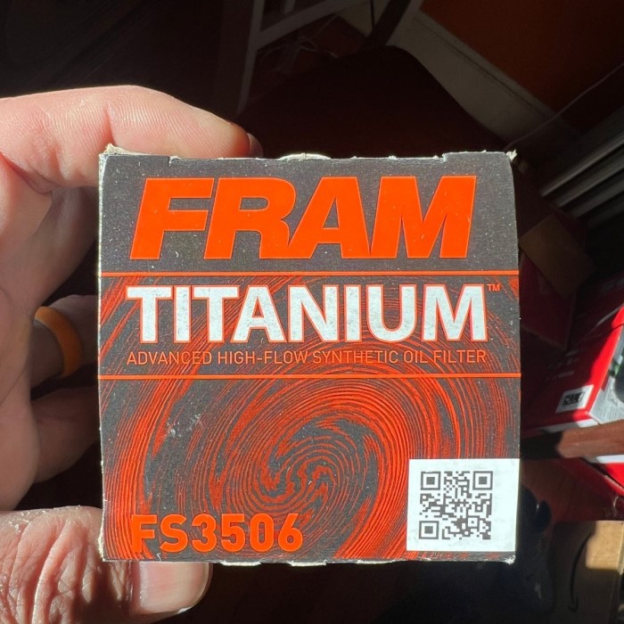 fram titanium oil filter