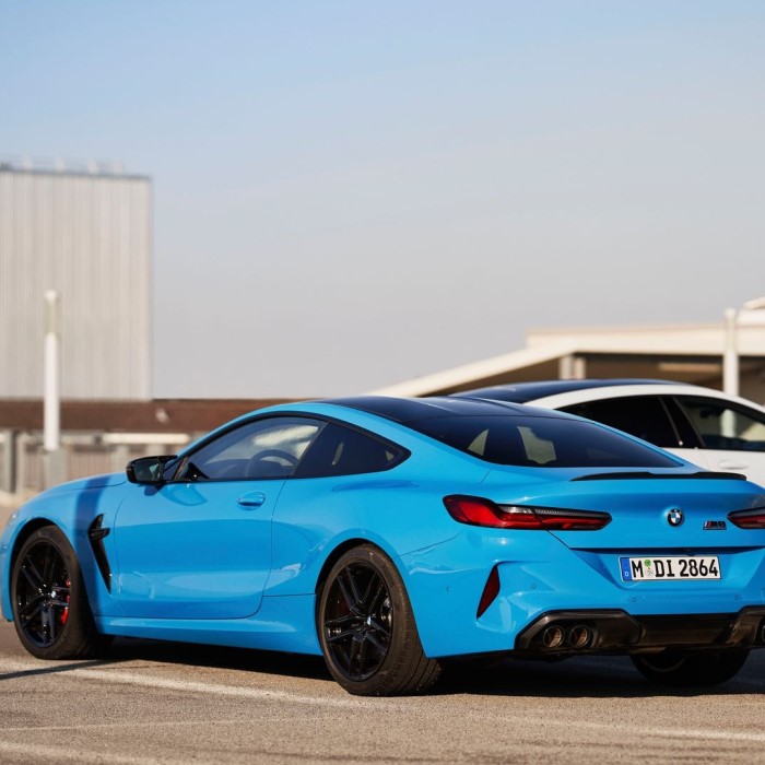 light blue bmw