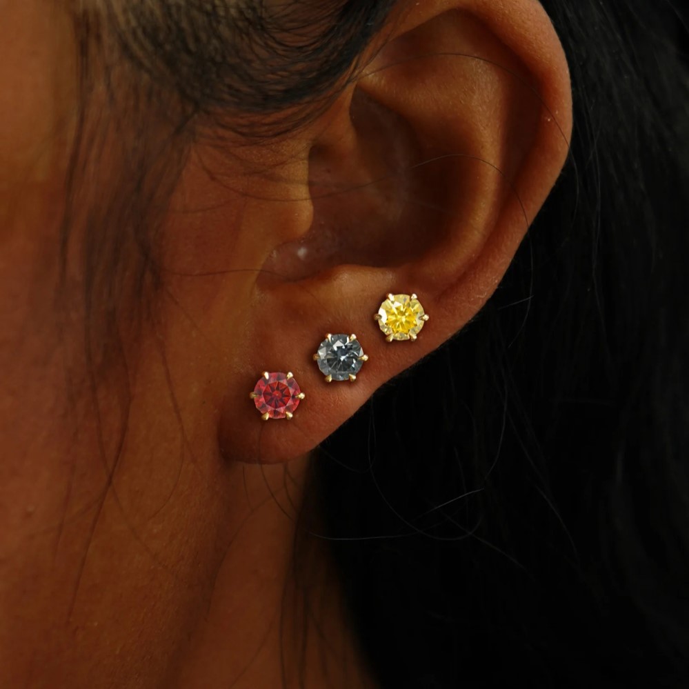 gold stud earrings for women