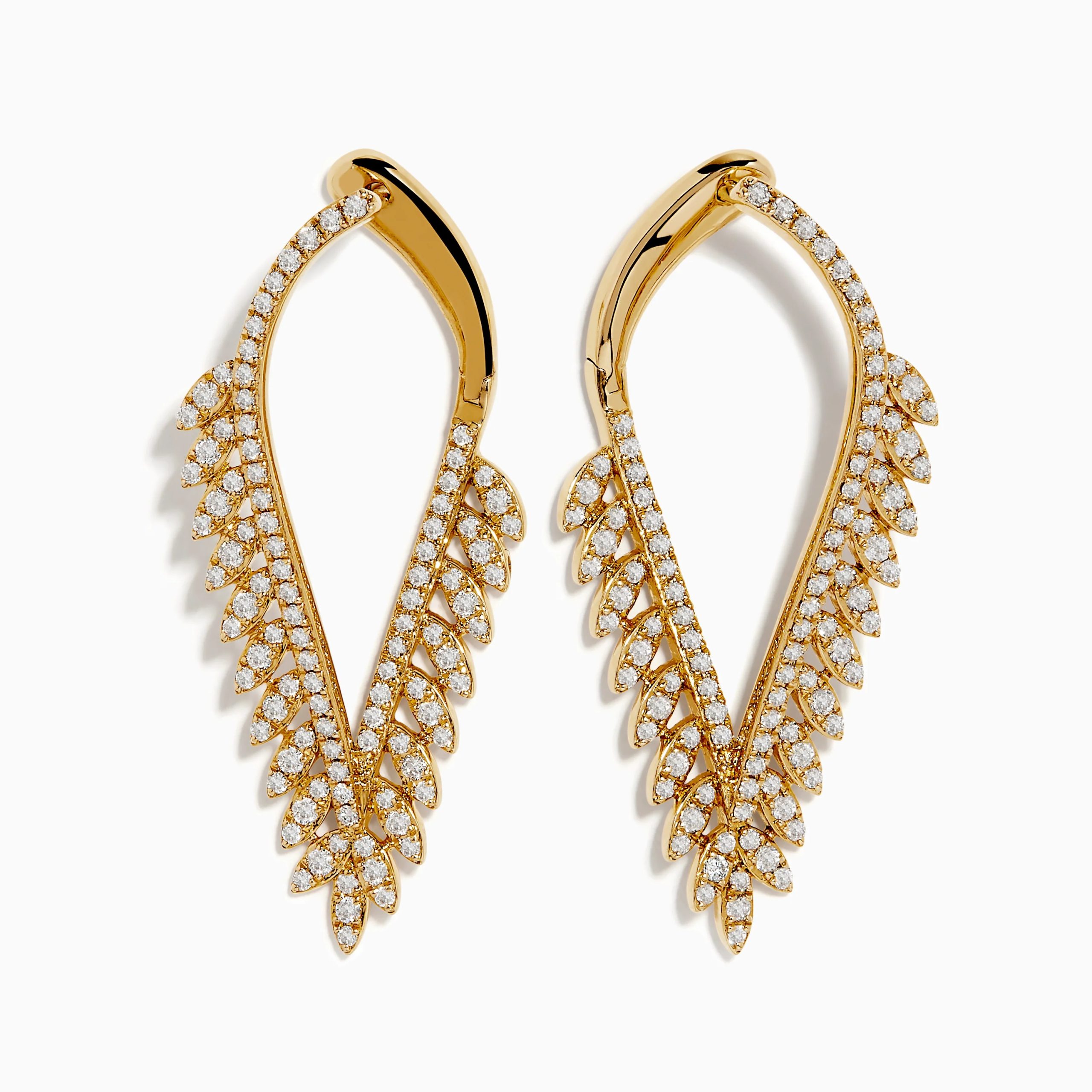 gold statement earrings