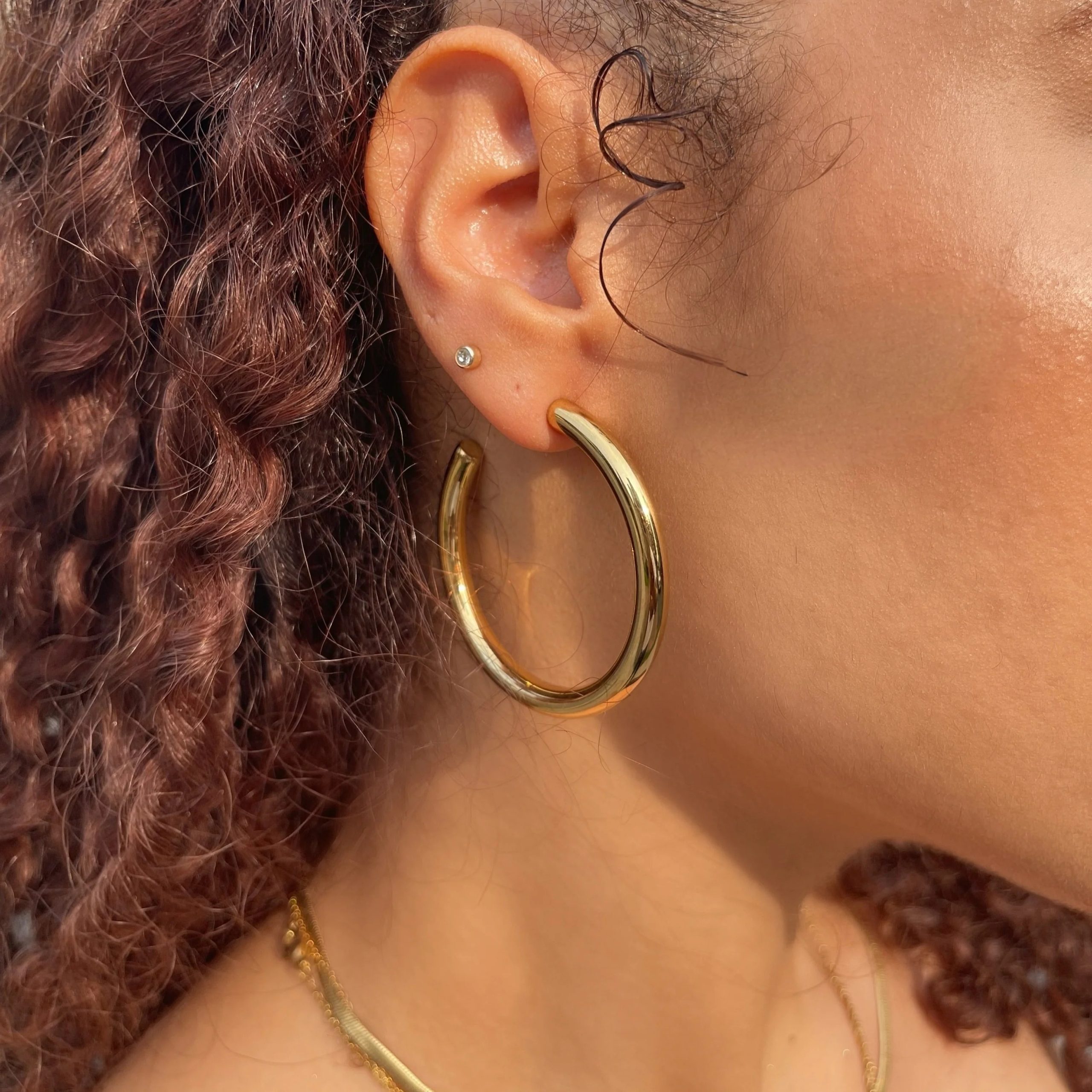 chunky gold earrings
