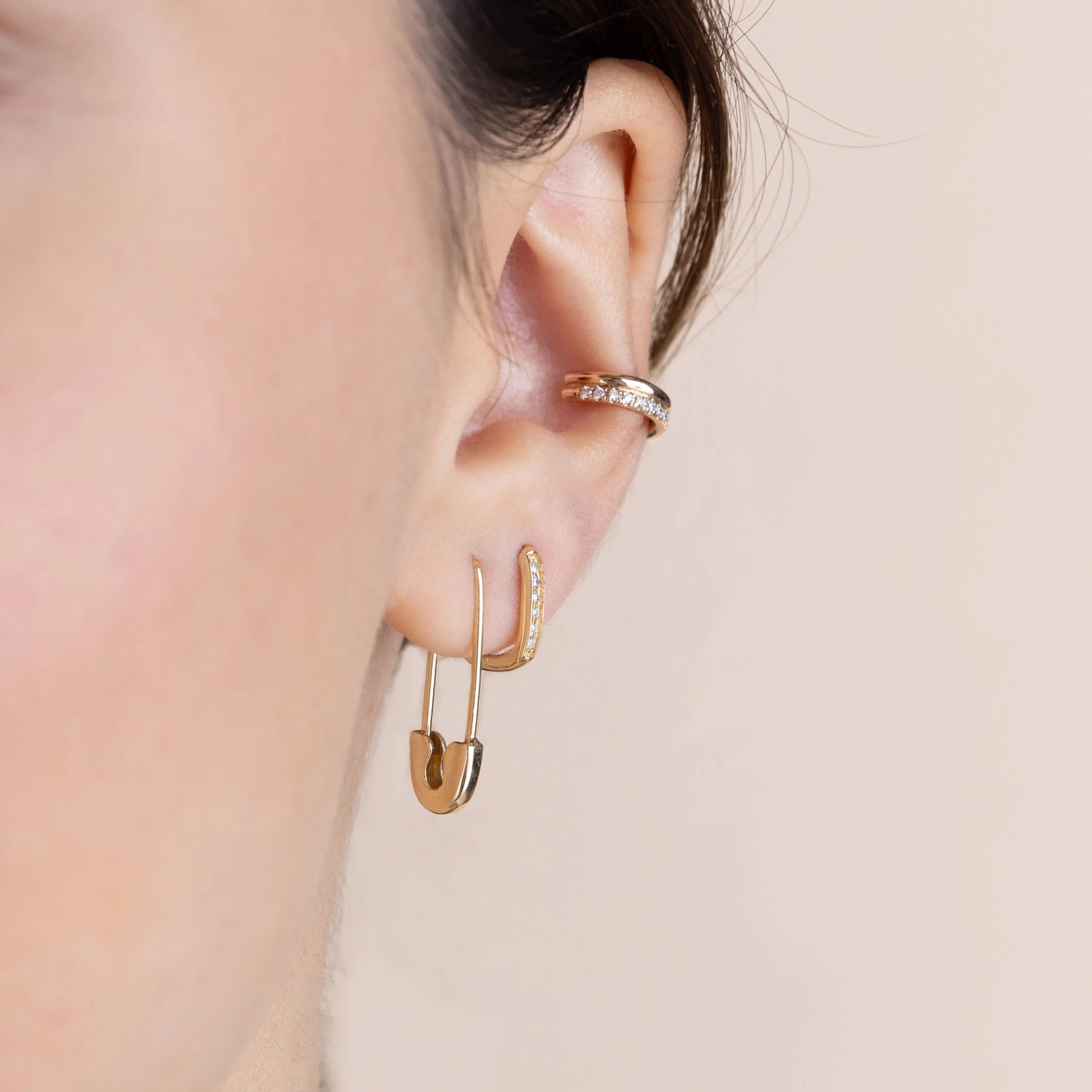 safety pin earrings