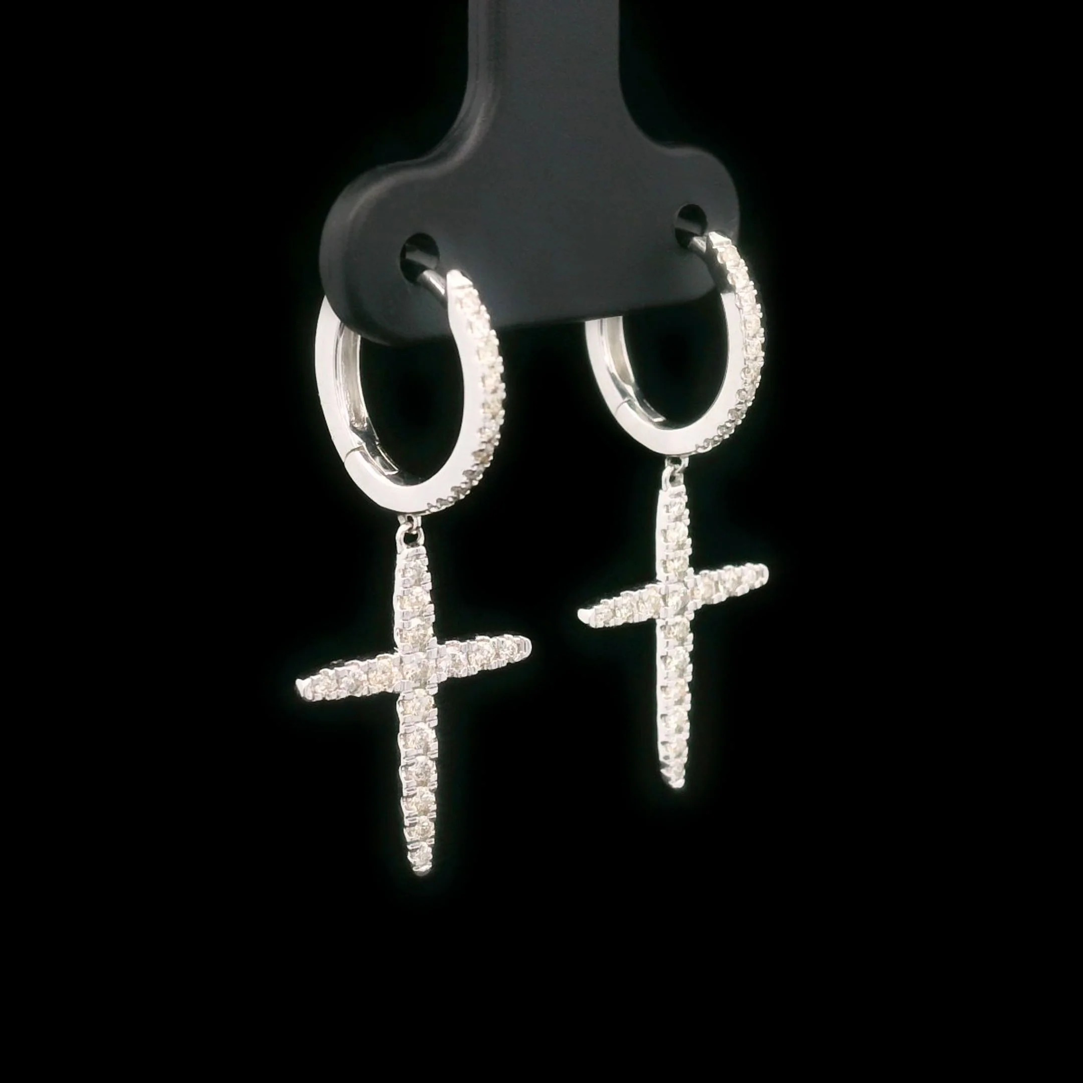 cross earrings men