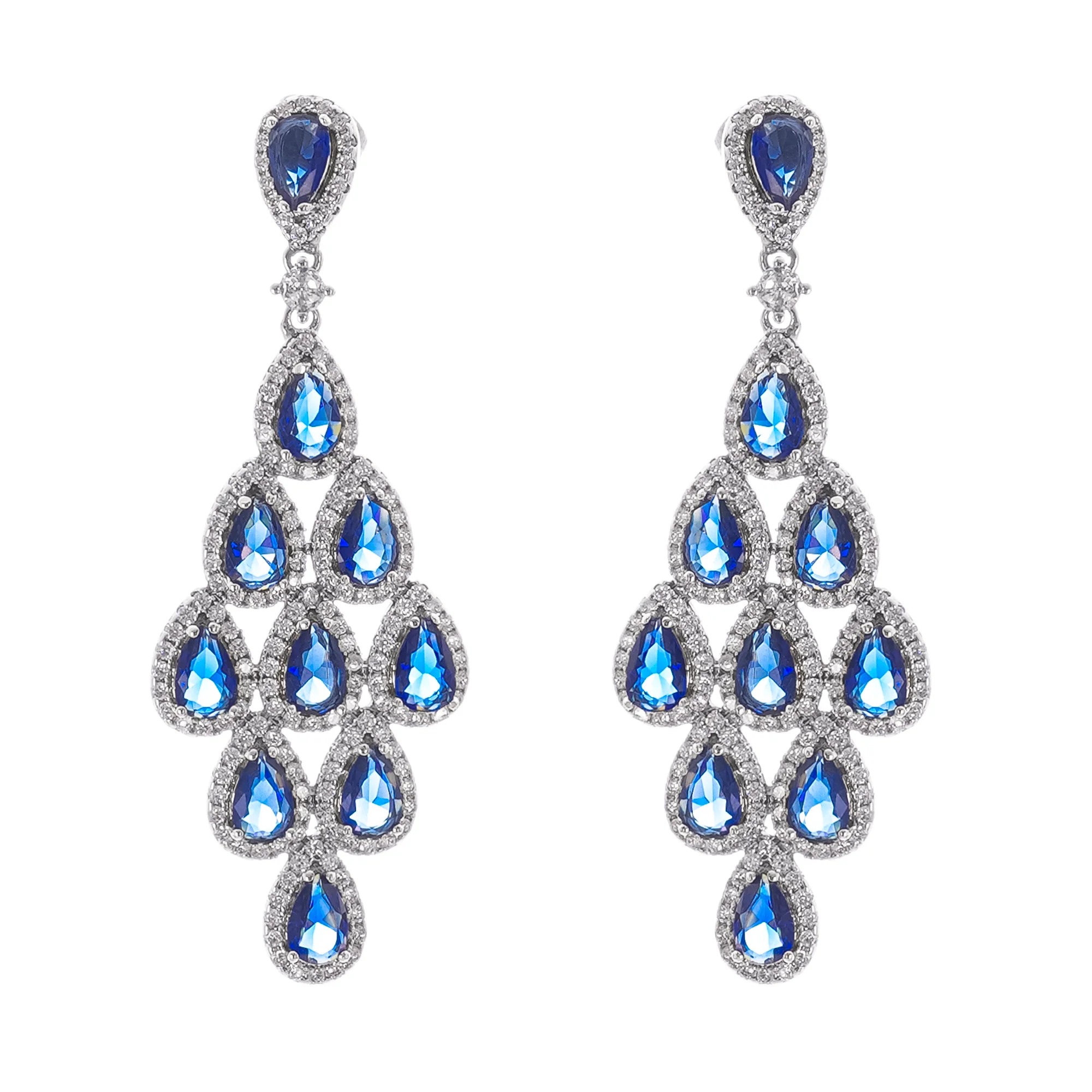 blue earrings
