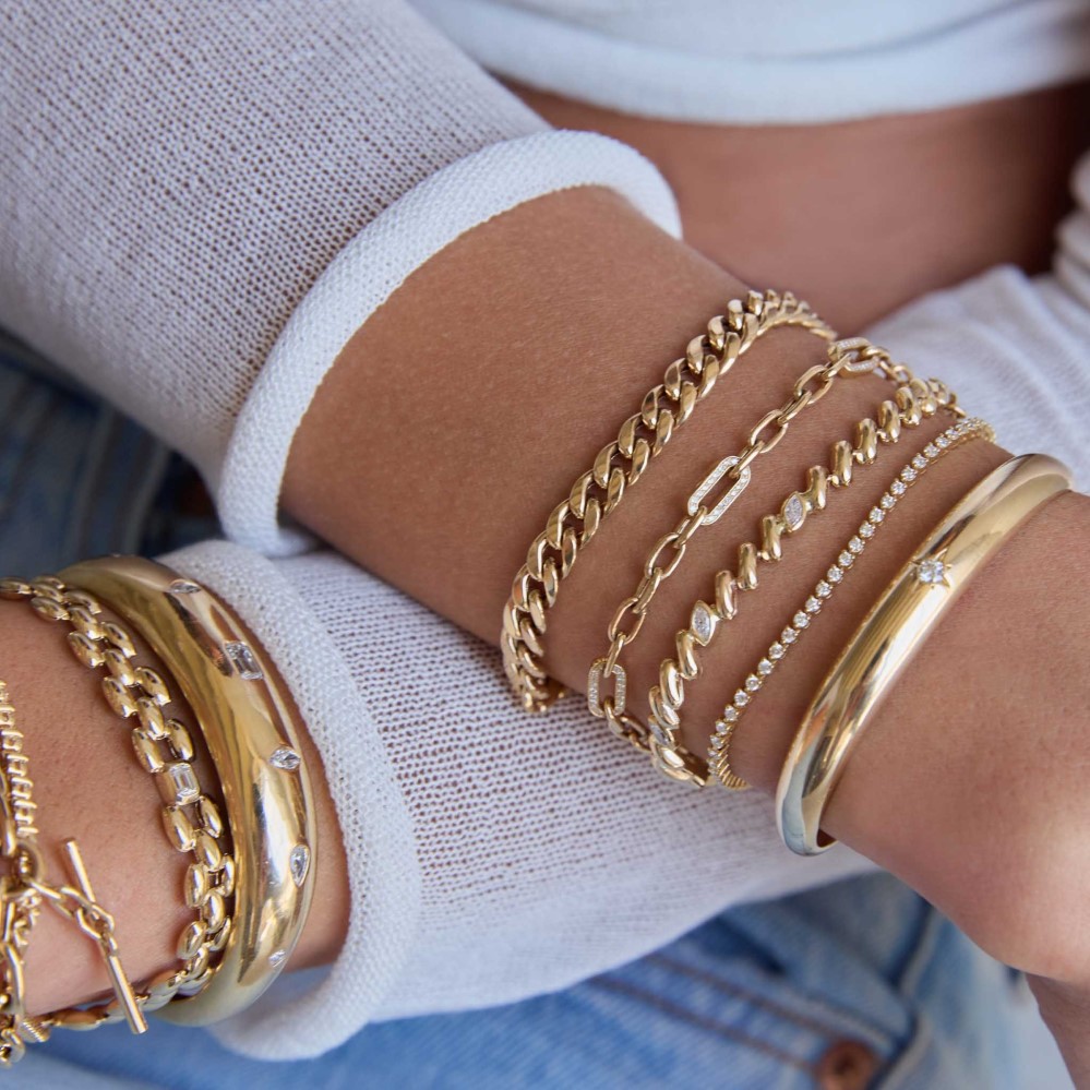 gold stack bracelets