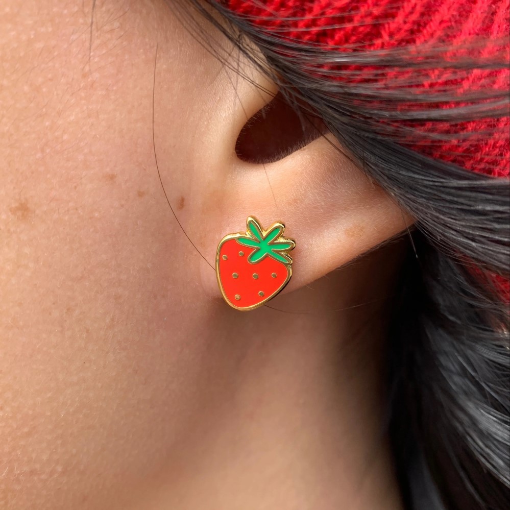 strawberry earrings