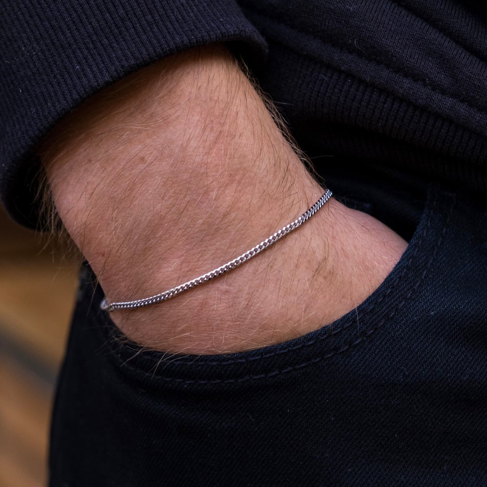 mens bracelets silver