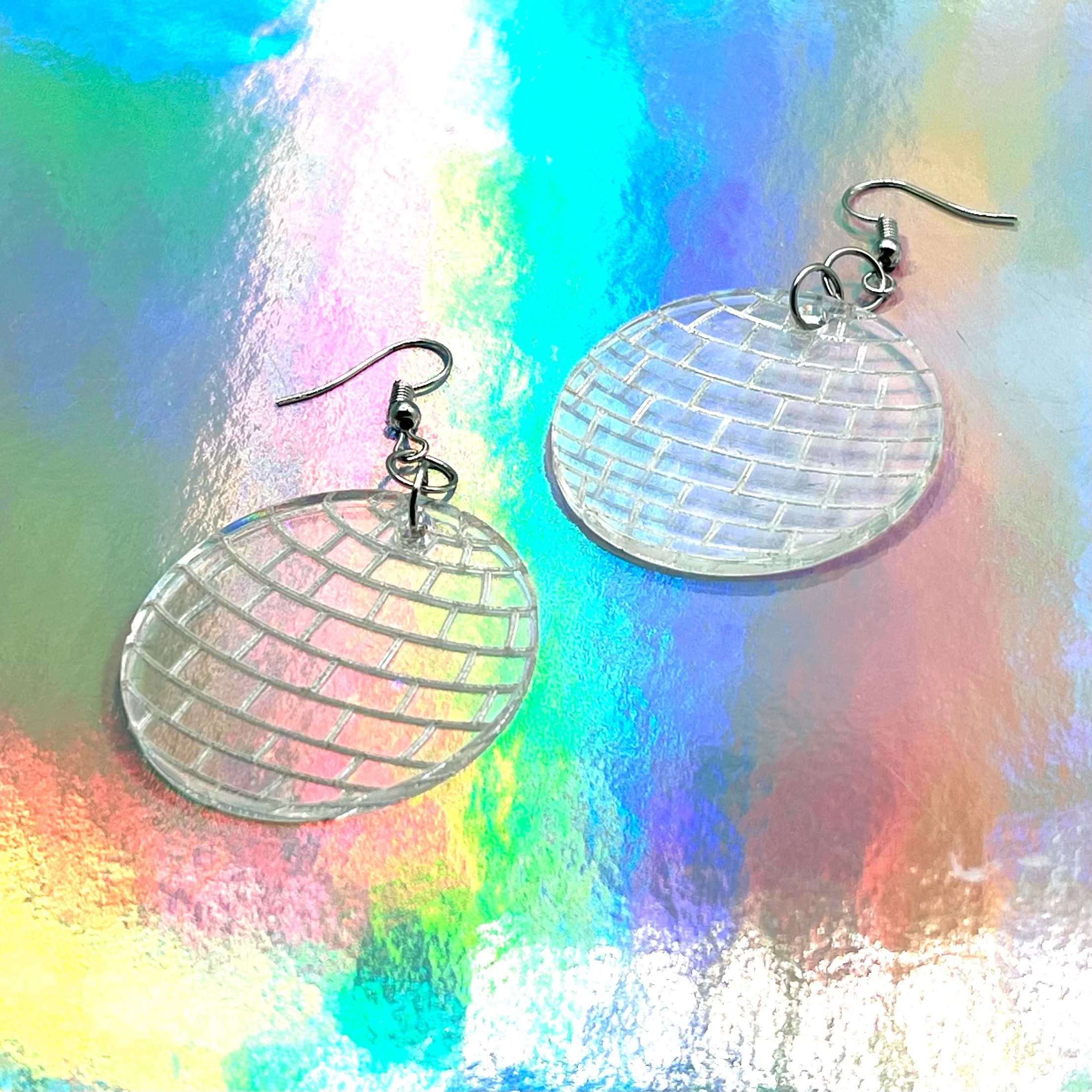 disco ball earrings