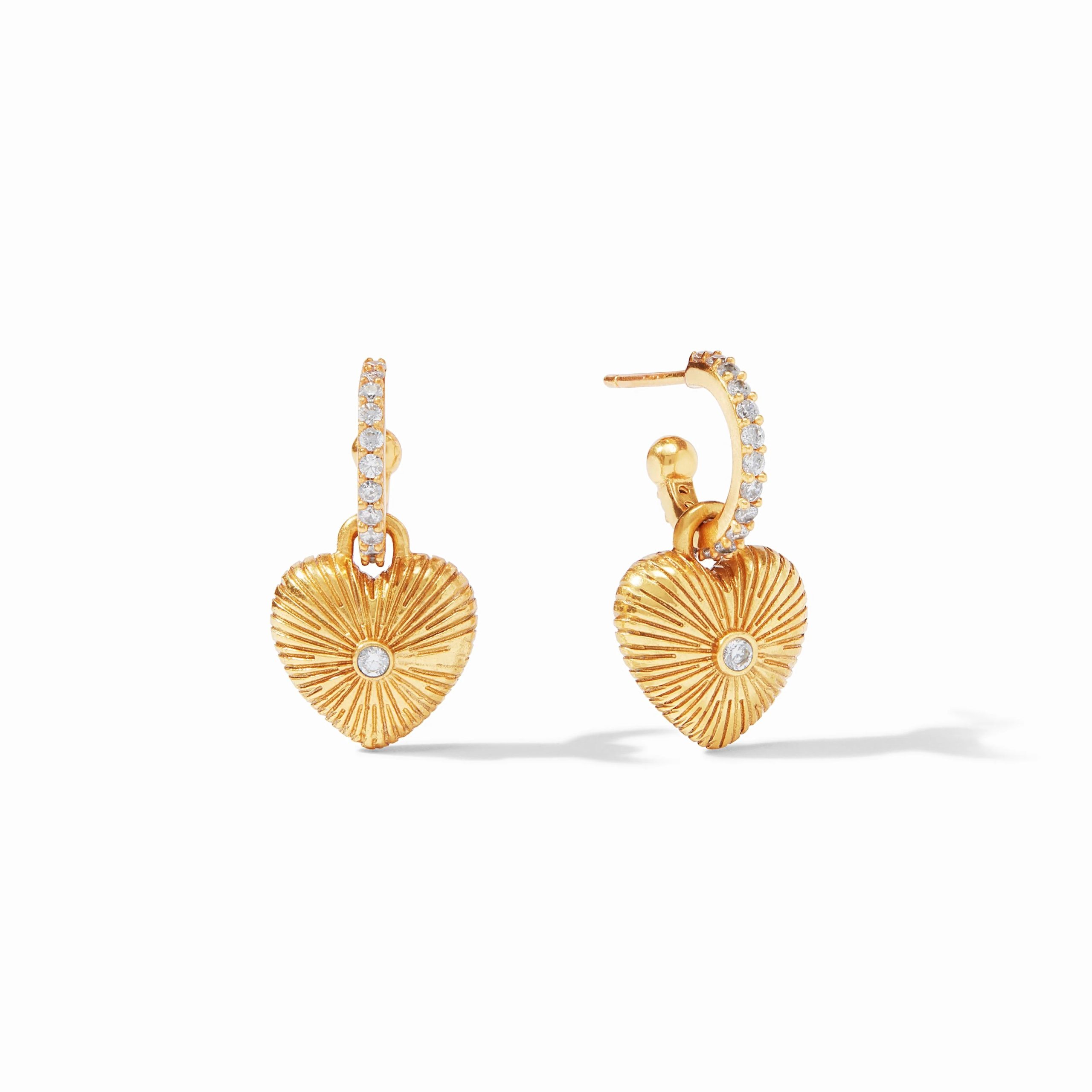 heart hoop earrings