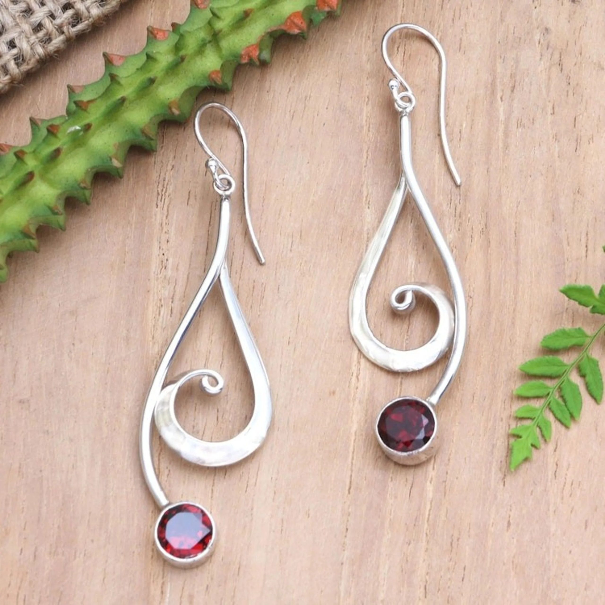 silver drop earrings
