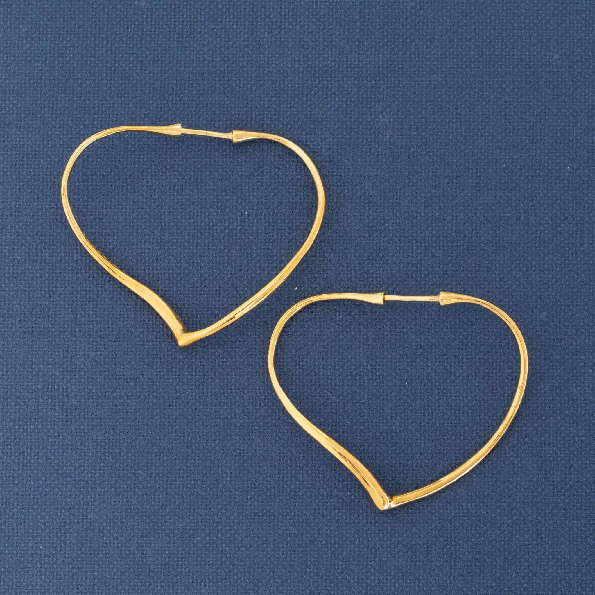 heart hoop earrings