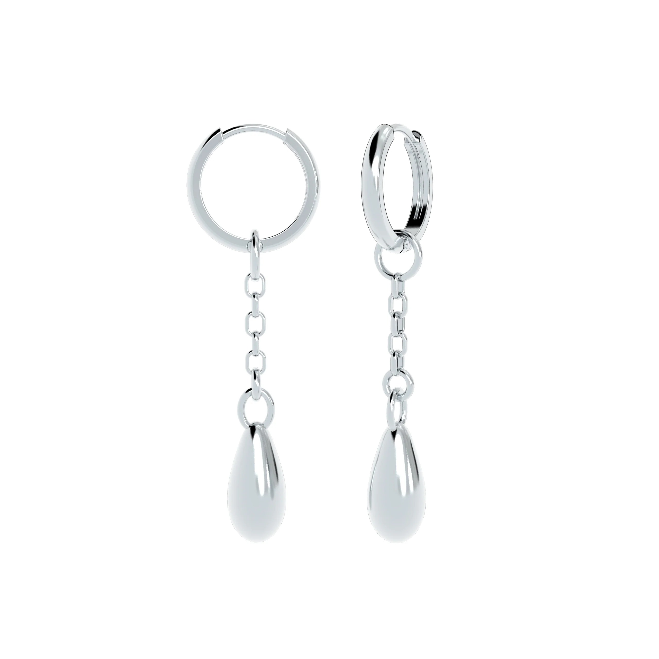 silver drop earrings