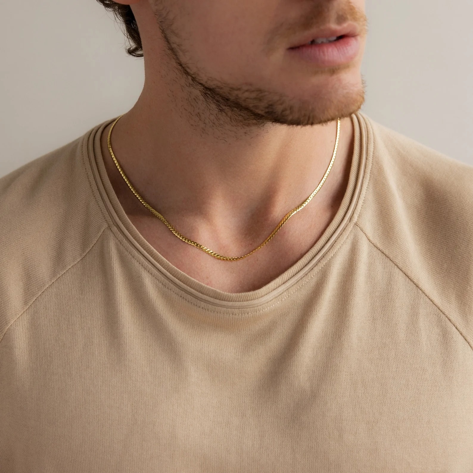 mens gold chain with pendant