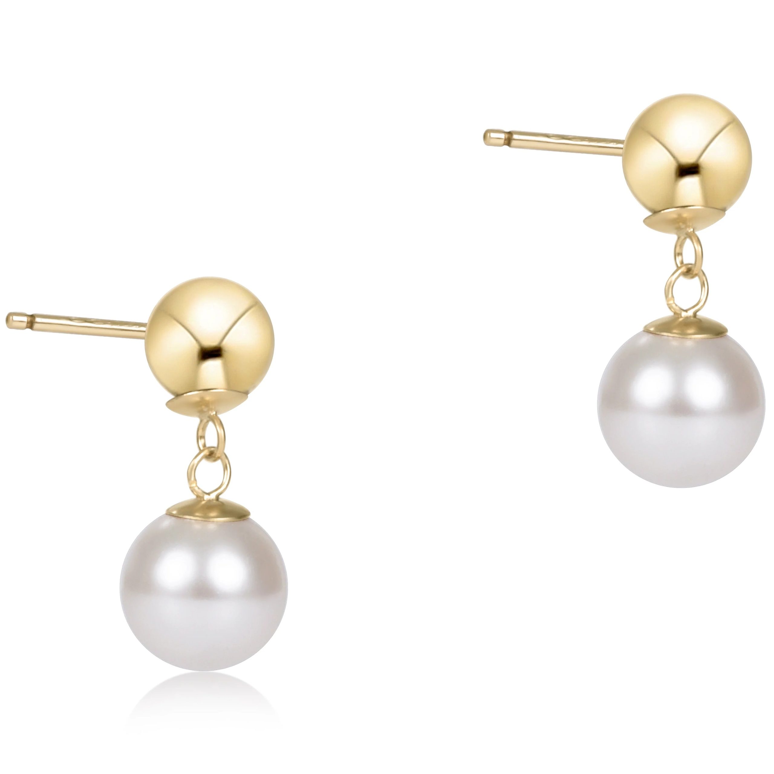 pearl stud earrings