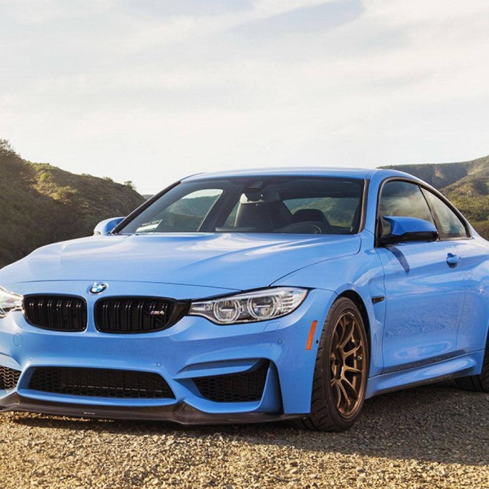 light blue bmw