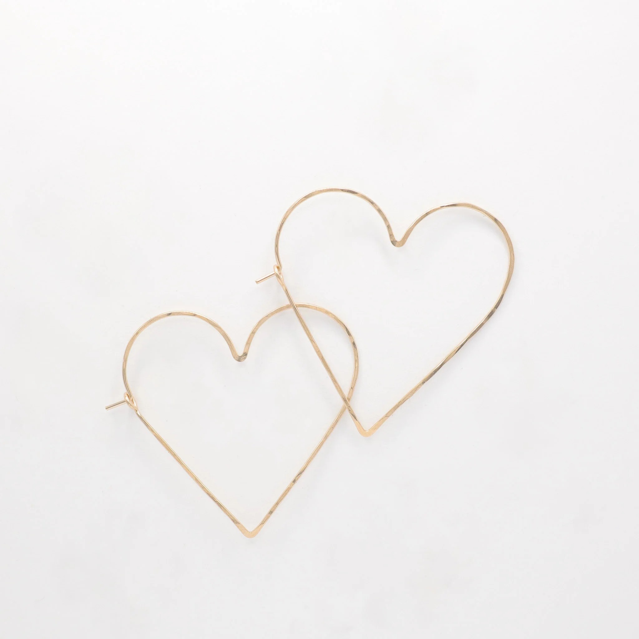 heart hoop earrings