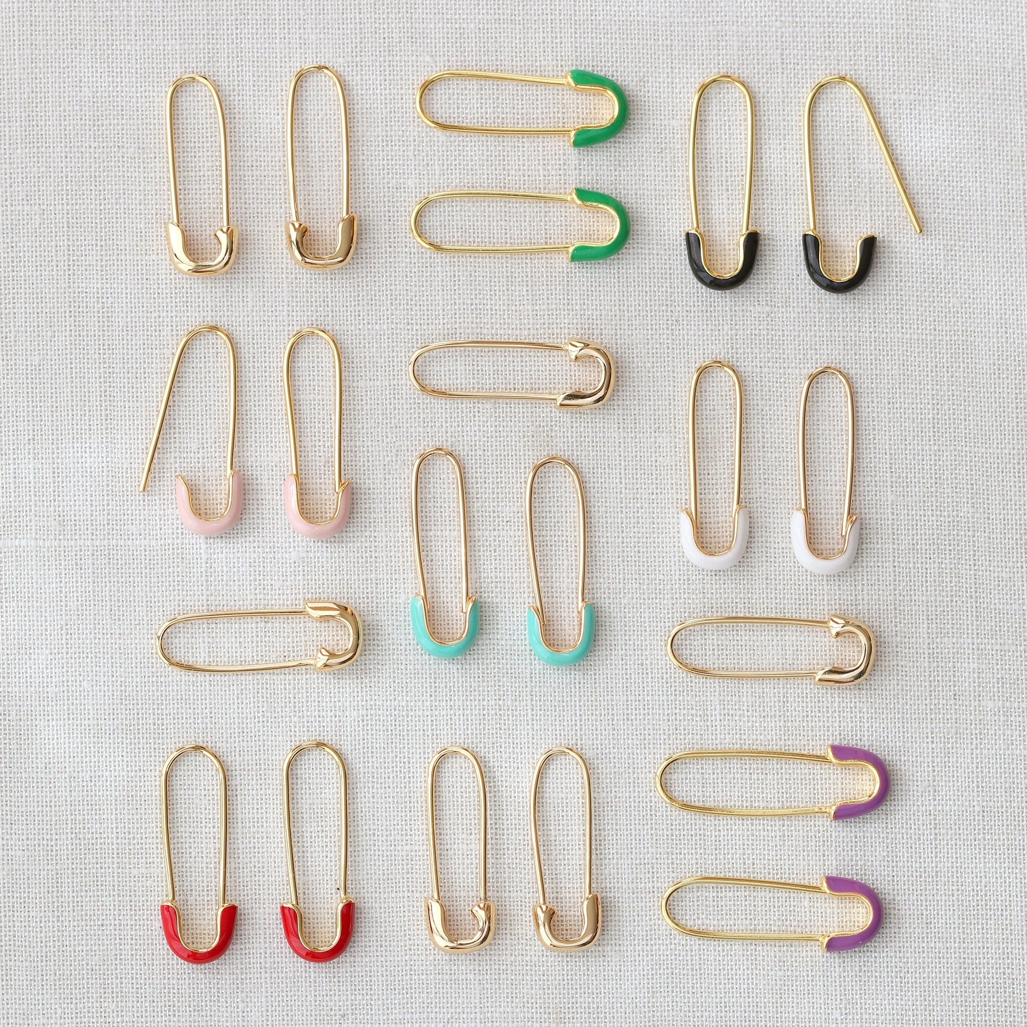 safety pin earrings