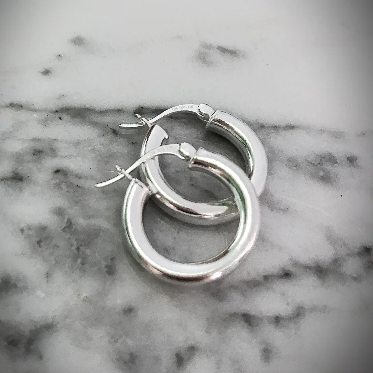 small silver hoop earrings