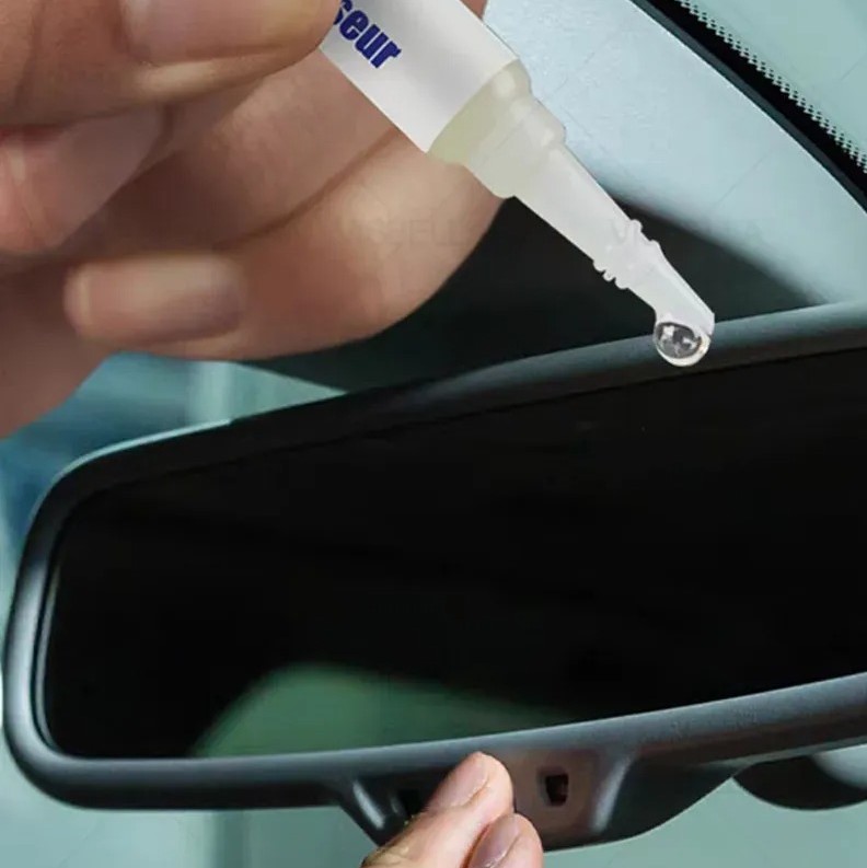 glue for rearview mirror